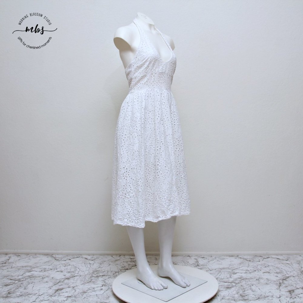 BB Dakota Eyelet Halter Midi Dress